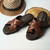 The Vega Walnut Tan Men Sandals Ruosh
