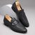 The Duke Black Men Occasion Textured Slip On Ruosh
