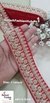 Red Pearl & Sequence Fabric Lace