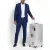 19 Degree Aluminium Rolling Trunk Checked Luggage
