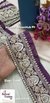 Wine Pearl Gold Embroidery Floral Border Lace