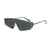 AUGEN Rimless Oversized Shield Sunglasses for Men & Women | UV400 Protection | Unisex Wrap Around Visor Shades for Driving, Cycling, Sports & Fashion | Retro Futuristic One-Piece Lens (M247-C1)