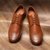 The Zalio Tan Men Formal Bicycle Cut Derby V8 By Ruosh