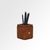 Pen/Pencil Holder | Faux Leather | Square Small | Classic | Tan