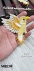 Right Facing Yellow Multicolor Bird Patch – E-945