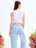 White Tank Crop Top
