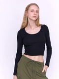 Black ribbed Tshirt
