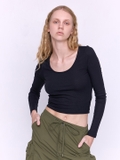 Black ribbed Tshirt