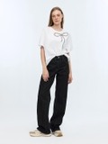 White Boxy Tshirt With Diamante