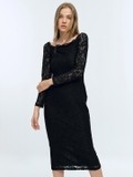 Black Lace Bodycon Dress