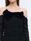 Black Bardot Mini Dress