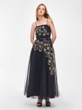 BLACK BAROQUE EMBROIDERED DRESS