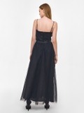 BLACK BAROQUE EMBROIDERED DRESS