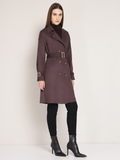 Suede Long Coat With Belt