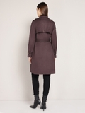 Suede Long Coat With Belt