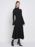 Black Knitted Studded Dress