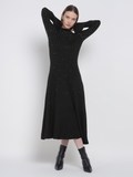 Black Knitted Studded Dress