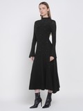Black Knitted Studded Dress