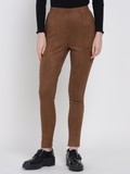 Brown Suede Legging