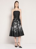 Black Jacquard Floral Dress