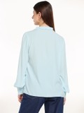 Blue Front Tie Top