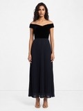 Nia Blue Velvet Dress