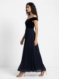 Nia Blue Velvet Dress