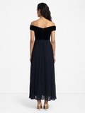 Nia Blue Velvet Dress