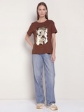 Brown Gold Graphic Tshirt
