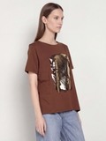 Brown Gold Graphic Tshirt