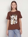 Brown Gold Graphic Tshirt