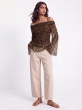 Solange Brown Top