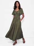 Clemia Olive Dress