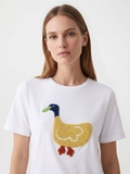 Duck Graphic White Tshirt