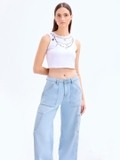 White Tank Crop Top