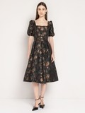 Golden Hour Jacquard Dress