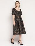 Golden Hour Jacquard Dress