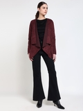 Burgundy Suede Shrug