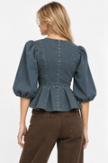 Magalia Blue Top