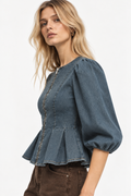 Magalia Blue Top
