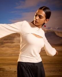 Cut Out Shirt - White