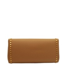 Metallic Slim Studded Clutch Bag