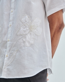 Taj Co-linen Embroidered Men’s Applique Half Sleeves Shirt