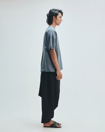 Slate Linen Men's Half Sleeves Panelled Shirt Kurta