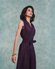 Sculpted Linen Jumpsuit