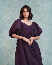 Front Twist Linen Dress