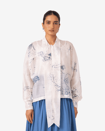 Lizzy Zodiac Print Handwoven Top