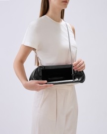 Elizabeth Baguette Clutch Nappa Black