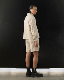Panelist Jacket In Woven Sand