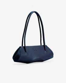 Elizabeth Baguette Mini Pebble Navy